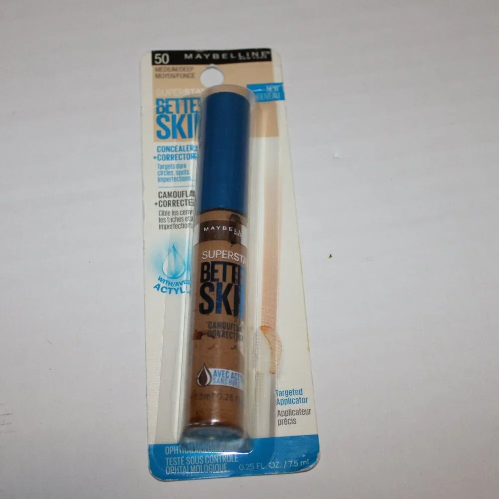 Maybelline Super Stay Better Skin Concealer .25 oz Medium Makeup Coverup Cream
